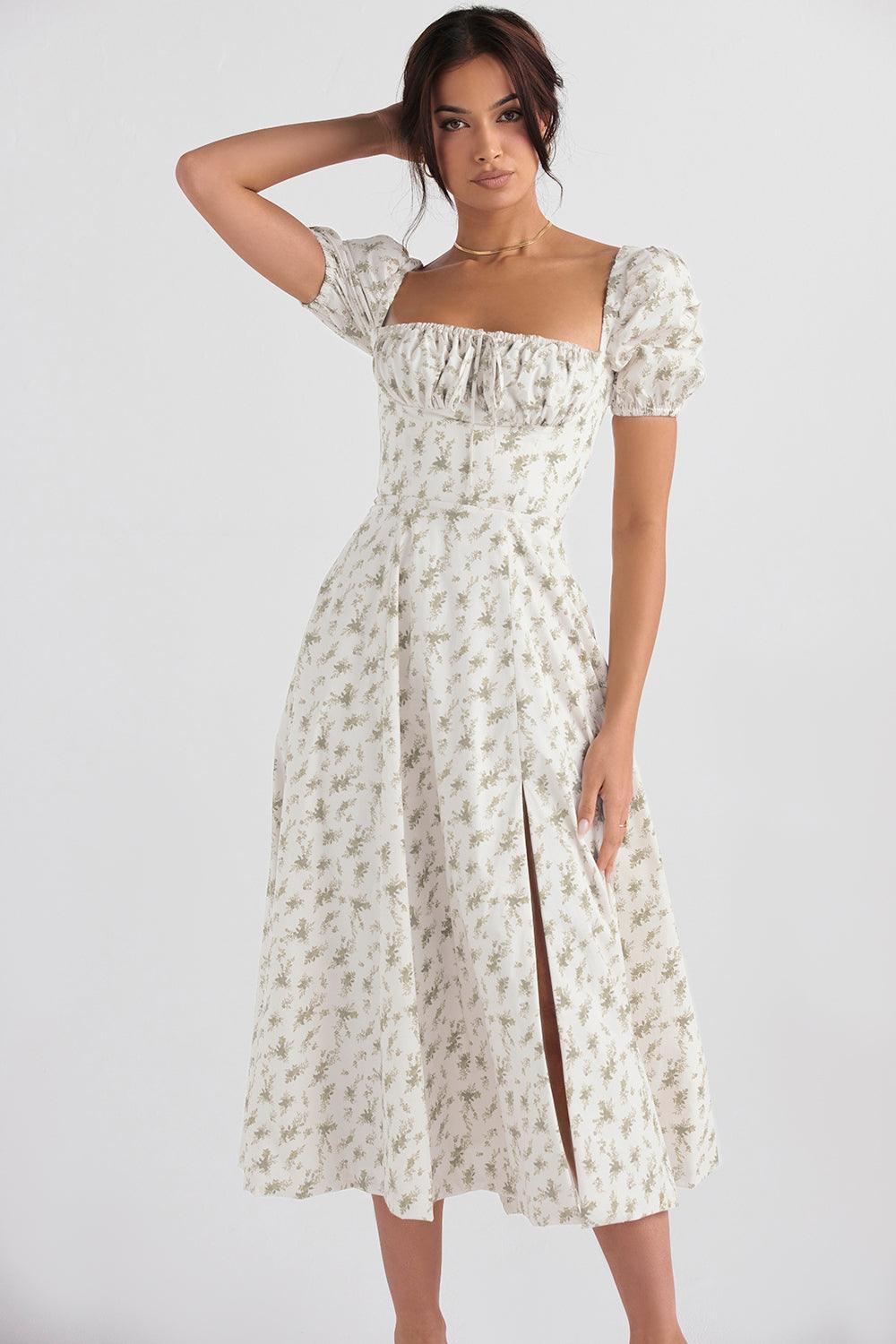 Floral Corset Midi Dress