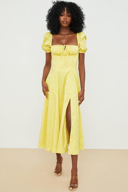 Floral Corset Midi Dress