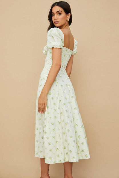 Floral Corset Midi Dress
