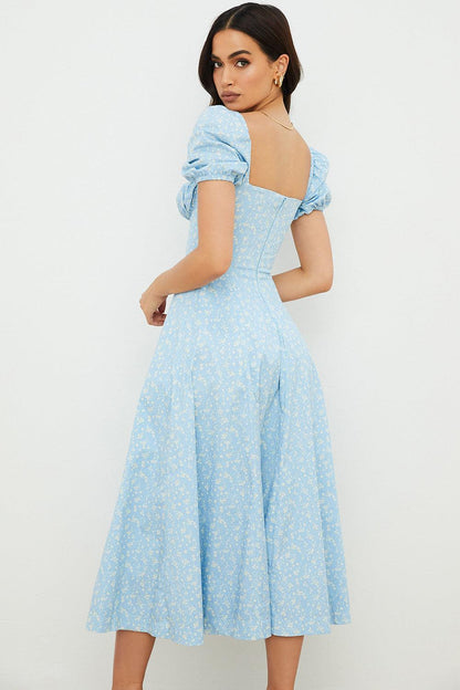 Floral Corset Midi Dress