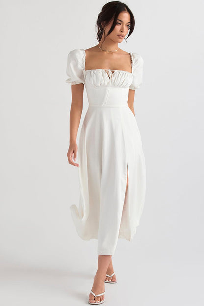 Floral Corset Midi Dress