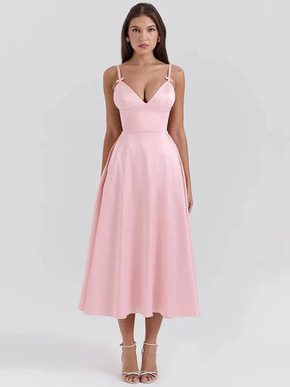 Vestido Satén Glamour Vintage