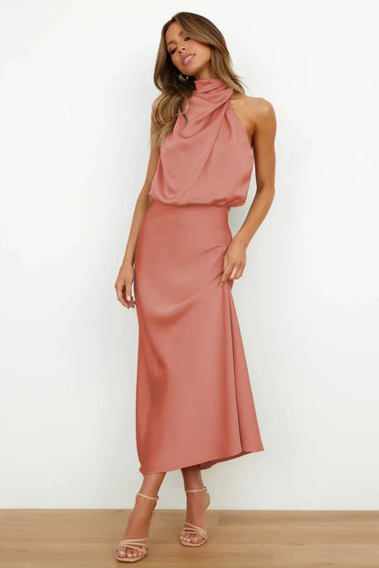 Vestido Elegante Movimiento Fluido