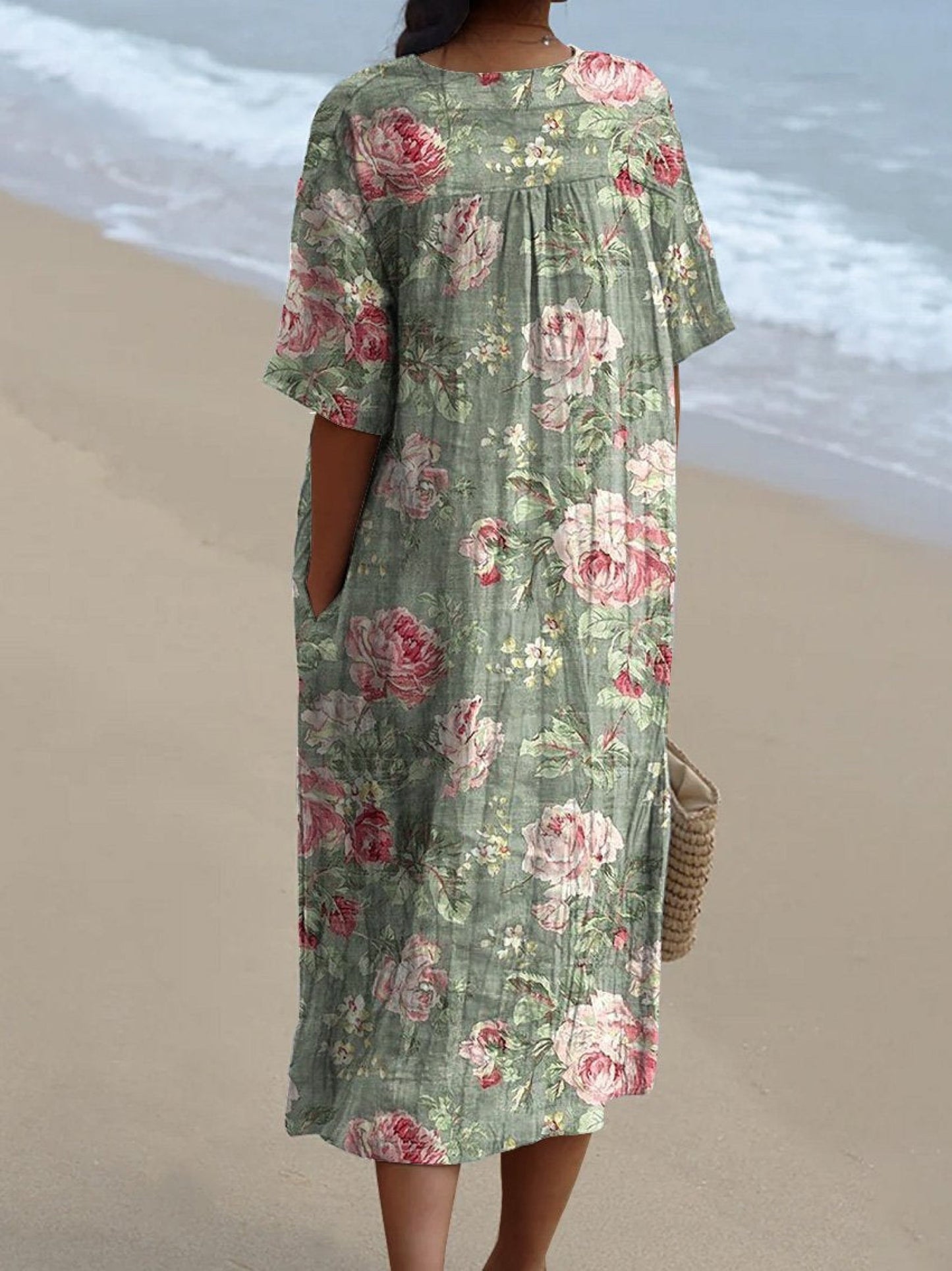 Vestido Floral Vintage Cómodo